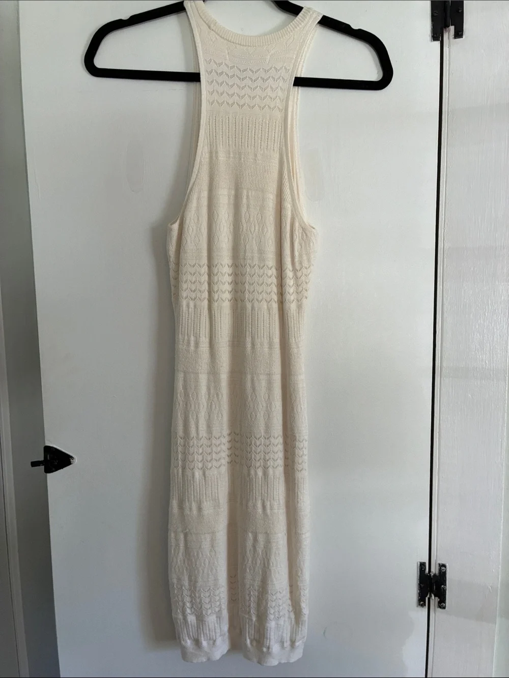 Abercrombie & Fitch Ivory Knit Midi Dress